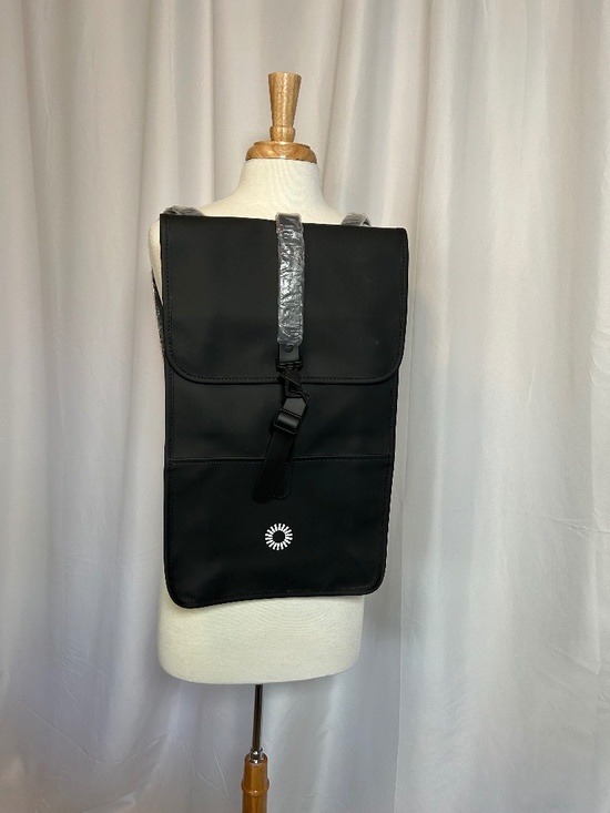 BLACK RAINS BACKPACK MADE FROM WATER-RESISTANT COATED FABRIC